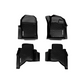 Full set of MUDTAMER floor mats for an Isuzu DMAX on a white background