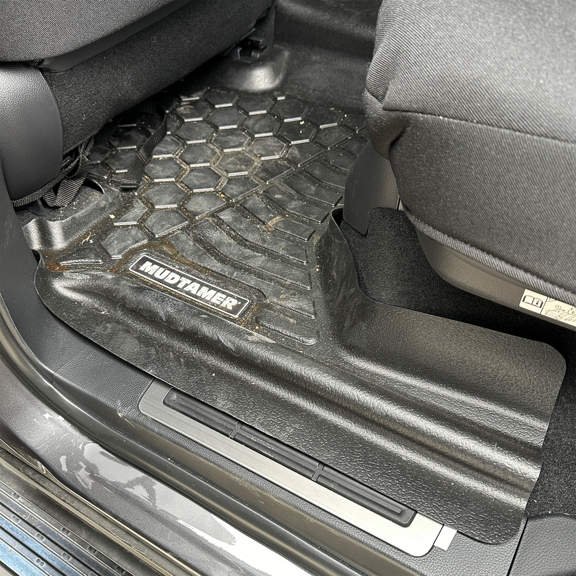 Rear MUDTAMER floor mat installed in a Toyota Landcruiser 300 Series